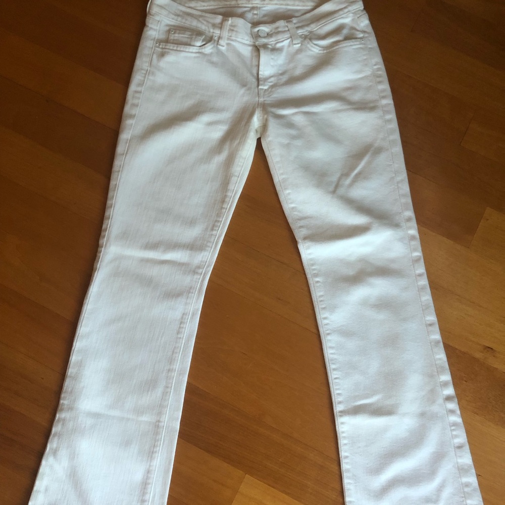 7 for all mankind white jeans size 30